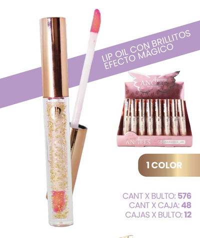 4 ANGELS Lip Gloss Mágico con Brillitos