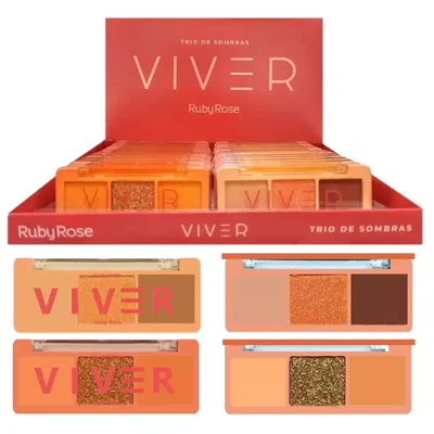 RUBY ROSE Paleta de Sombras Viver Trio Orange HB-F528