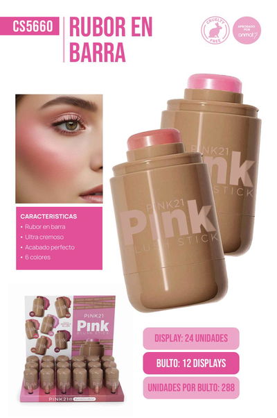 PINK 21 Rubor en Barra Stick