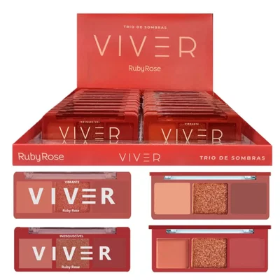 RUBY ROSE Paleta de Sombras Viver Trio Red HB-F528