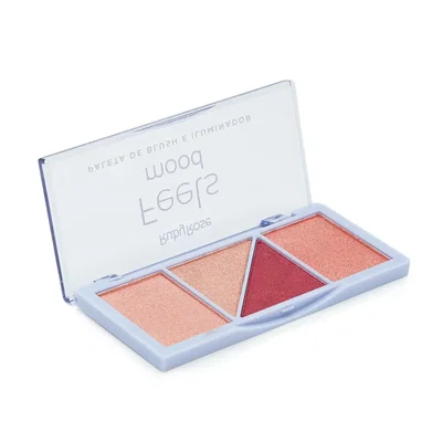 RUBY ROSE Paleta Rubor + Iluminador Feels Mood HB-7529