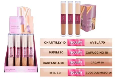 RUBY ROSE Corrector + Contorno Feels Duo Sculpt HB8101 G1