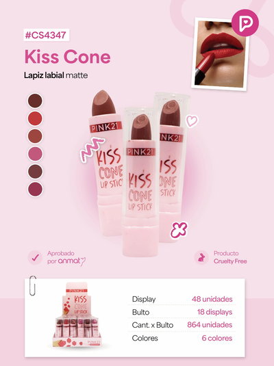PINK 21 Labial Barra Kiss Cone