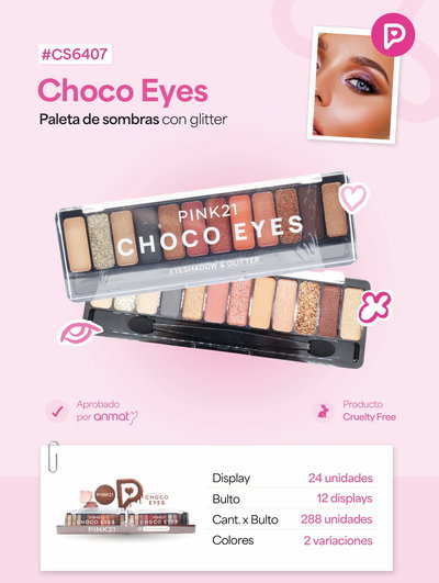 PINK 21 Paleta de Sombras Choco Eyes