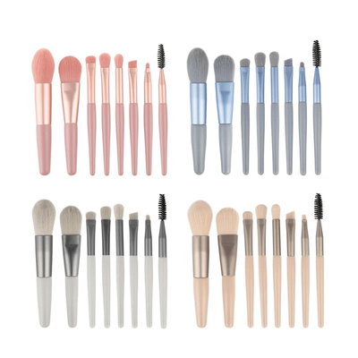 Set de 8 Brochas de Maquillaje Macarons