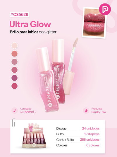 PINK 21 Lip Gloss Super Glow