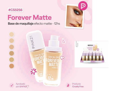 PINK 21 Base de Maquillaje Forever Matte 12hs