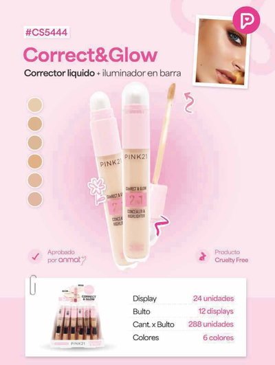 PINK 21 Corrector & Glow 2 en 1
