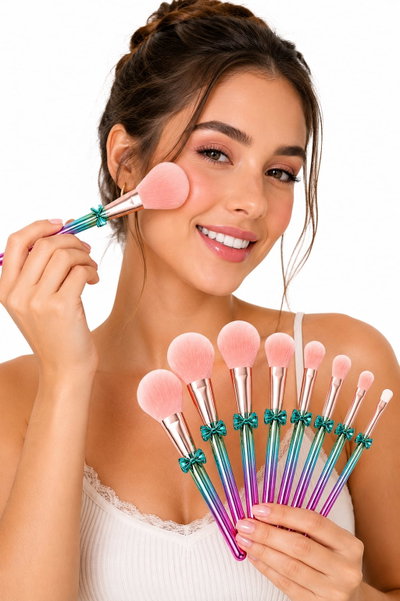 Set de 8 Brochas de Maquillaje Moño