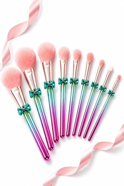 Set de 8 Brochas de Maquillaje Moño