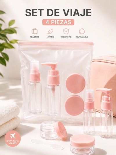 Set de Viaje 4 Piezas con Neceser