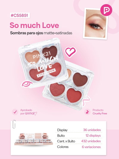 PINK 21 Paleta de Sombras So Much Love