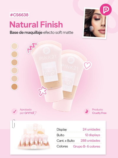 PINK 21 Base de Maquillaje Natural Finish G2