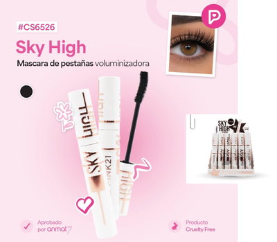 PINK 21 Mascara de Pestañas Sky High Voluminizadora