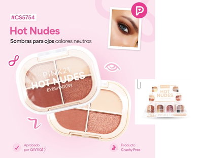 PINK 21 Paleta de Sombras Hot Nudes