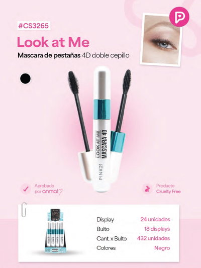 PINK 21 Mascara de Pestañas 4d Look at Me