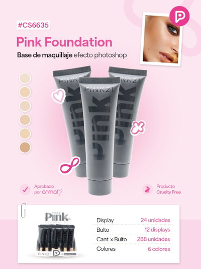 PINK 21 Base de Maquillaje Photoshop