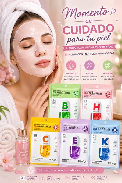 Mascaras Faciales Linea Koreana Vitaminas x10