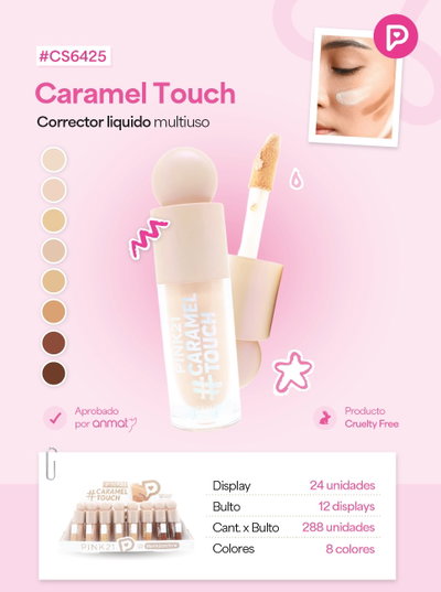 PINK 21 Corrector Liquido Caramel Touch