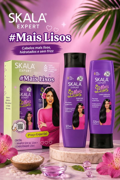 Skala Kit Shampoo + Acondicionador Mais Lisos 