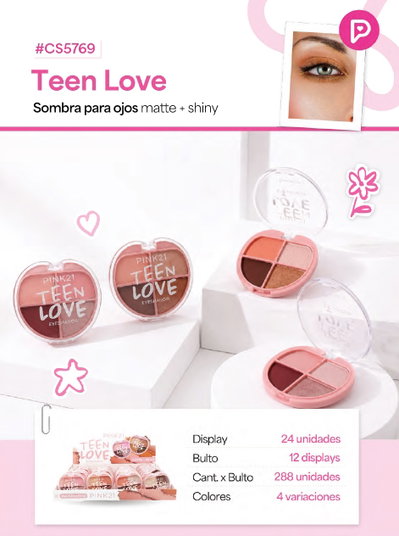 PINK 21 Paleta de Sombras Teen Love