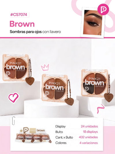 PINK 21 Paleta de Sombras Brown