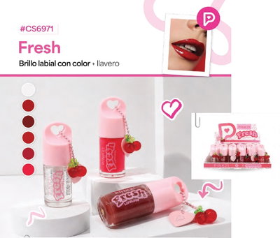 PINK 21 Lip Gloss Fresh Collection + Llavero