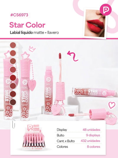 PINK 21 Labial Liquido Star Color