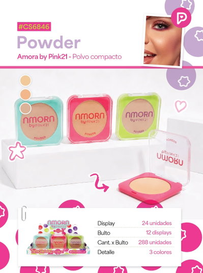 PINK 21 Polvo Compacto Amora