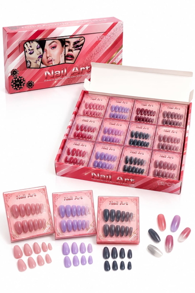 Kit de Uñas Postizas - Pack x12