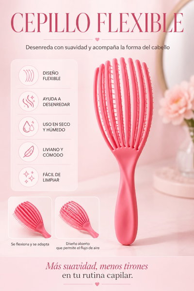 Cepillo Flexible para Rulos
