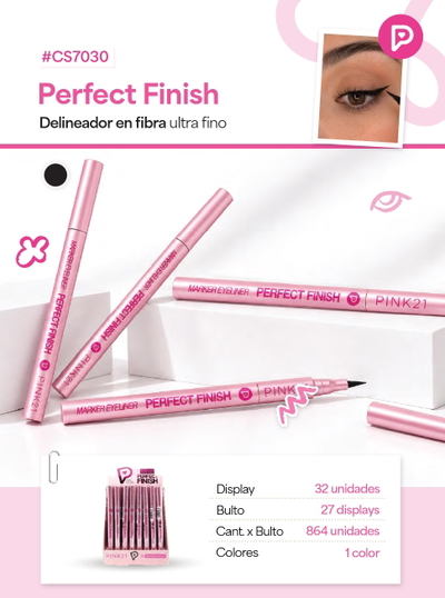 PINK 21 Delineador en Fibra Perfect Finish