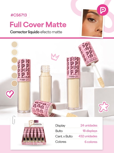 PINK 21 Corrector Liquido Full Cover Matte