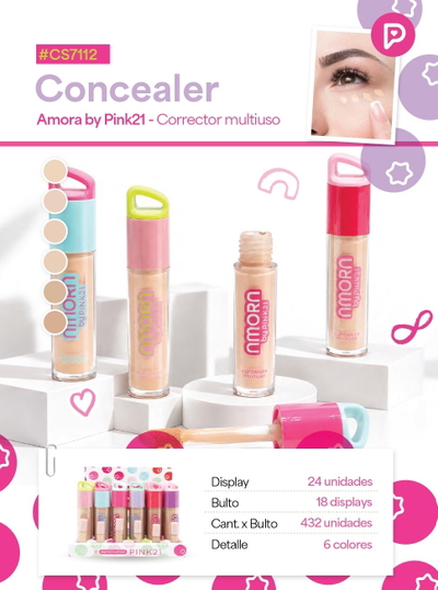 PINK 21 Corrector Liquido Amora