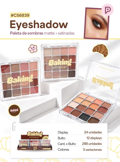 PINK 21 Paleta de Sombras Baking