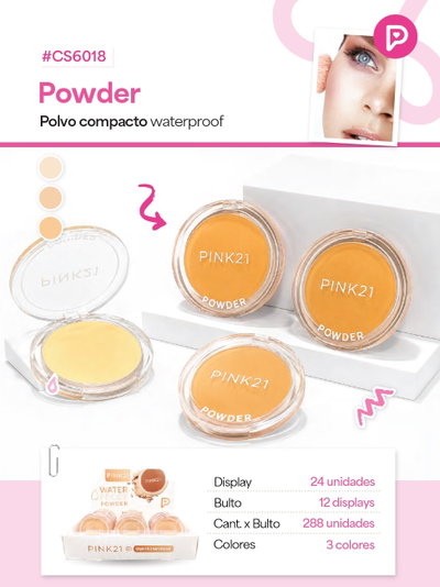 PINK 21 Polvo Compacto Waterproof