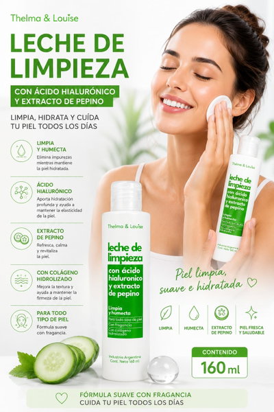 TYL Leche de Limpieza Micelar con Ácido Hialurónico y Pepino 160ml