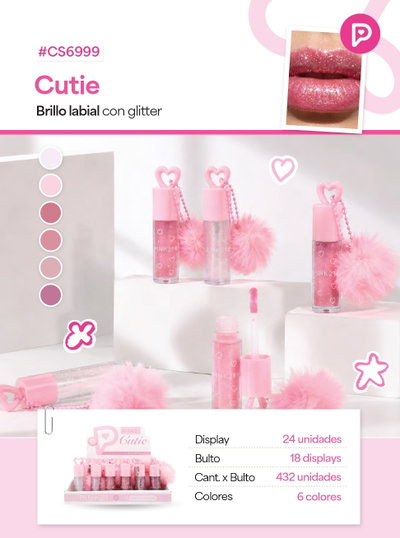 PINK 21 Lip Gloss Cutie + Llavero