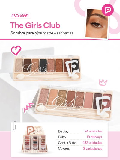 PINK 21 Paleta de Sombras The Girls Club