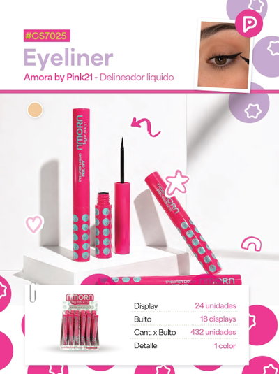 PINK 21 Delineador Liquido Amora