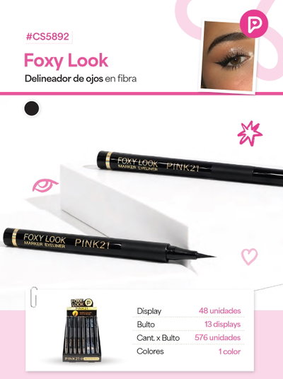 PINK 21 Delineador en Fibra Foxy Look