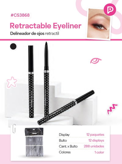 PINK 21 Delineador Ojos Retractil x12