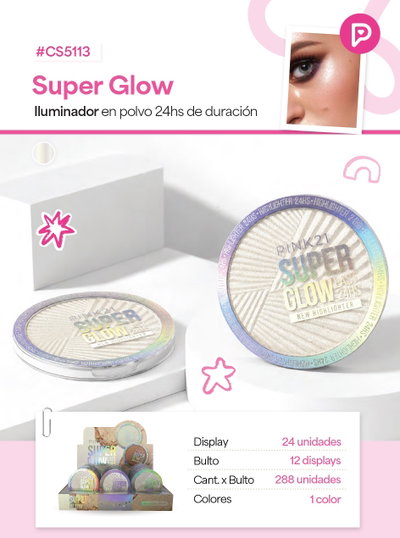 PINK 21 Iluminador en Polvo Super Glow