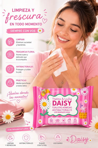 TYL Toallitas Húmedas Antibacterial Daisy