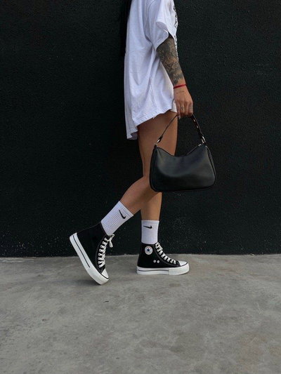 All Star Botita Plataforma negra