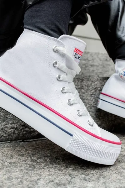 All Star Botita Plataforma blanca