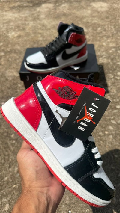 Air Jordan 1 charol roja/blanca