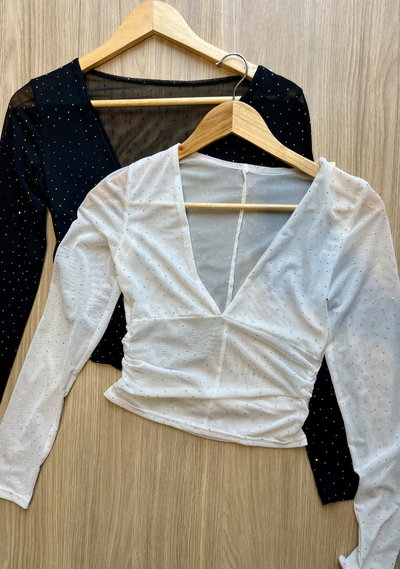 TOP TUL STRASS