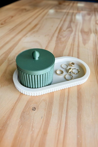 Set Organizador Decorativo - Bandeja y Caja Multiusos