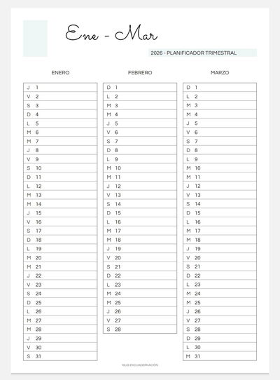 PDF - Planificador Trimestral 2026